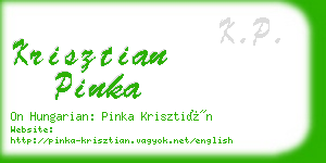 krisztian pinka business card